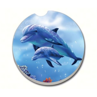 Counter Art CART08719 Dolphin With Baby Car Coaster 