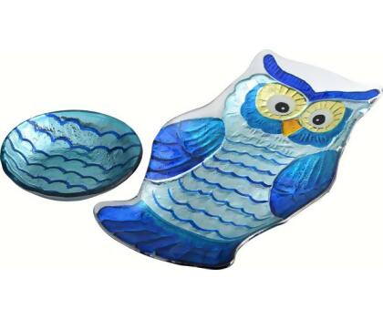 LS Arts GP-017 Chip N Dip Platter - Owl 