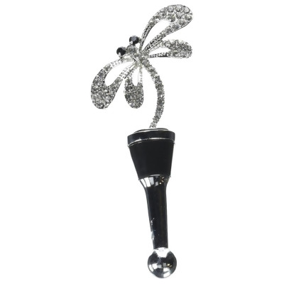 LS Arts BS-484 Bottle Stopper - Dragonfly with Stones 