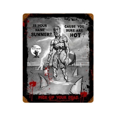 Mark Romanowski MR010 Zombie Is Your Name Summer Vintage Metal Sign 