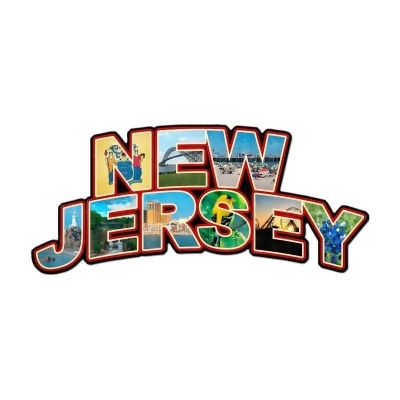 Past Time Signs PS227 New Jersey Landmarks Custom Metal Shape Sign 