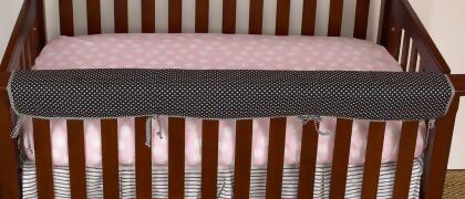 Cotton Tale PY4F Poppy Front Crib Rail Cover Up Set