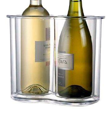 Prodyne A922 Twin-Chill 2 Bottle Icelesss Wine Cooler - Clear 