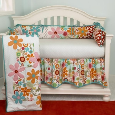 Cotton Tale LZ4S Lizzie 4 Piece Crib Bedding Set 