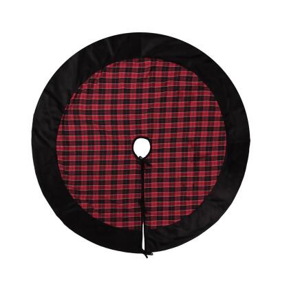 Vickerman QTX17611 60 in. Red & Black Mackenzie Collection Tree Skirt 