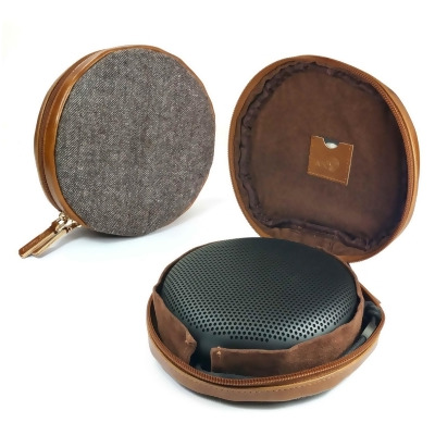 Tuff Luv C8-54 Herringbone Tweed NFC Travel Case for Bang & Olufsen BeoPlay A1 Bluetooth Speaker - Brown 