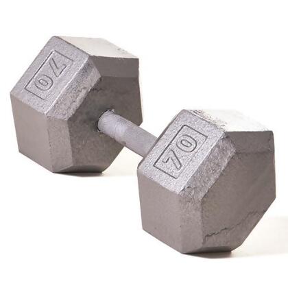 Champion Hex Dumbbell with Ergo Handle, 70 lb - Champion Hex Dumbbell with Ergo Handle, 70 lb: Built to precision specs Ergo designed for comfort and safety Handles are knurled for secure grip 1-year warranty Model# 1152065
