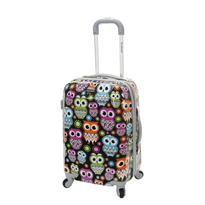 Rockland JR B02-OWL Owl Printed Polycarbonate Carry On Luggage 