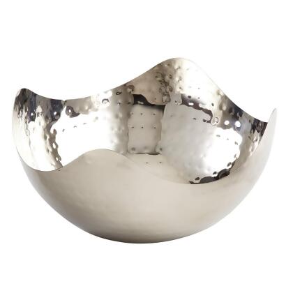 Leeber 72658 Hammered 8 in. Stainless Steel Wave Serving Bowl 