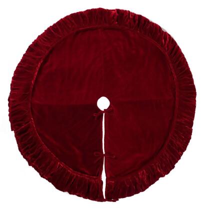 Vickerman QTX17752 72 in. Plush Red Velvet Tree Skirt 