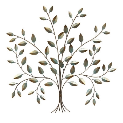 Stratton Home Decor S07692 Tree of Life Wall Decor, Gold & Teal 