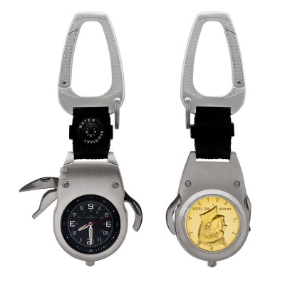 UPM Global 14822 Gold Layered JFK Half Dollar Coin Multi-Tool Pocket Watch Compass 