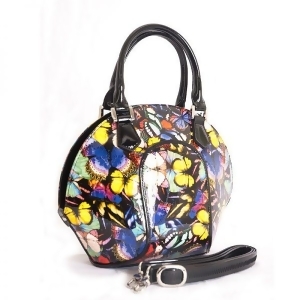 Bravo Handbags Bh91-9274 Svetlana Night Butterfly Print Leather Bag - All