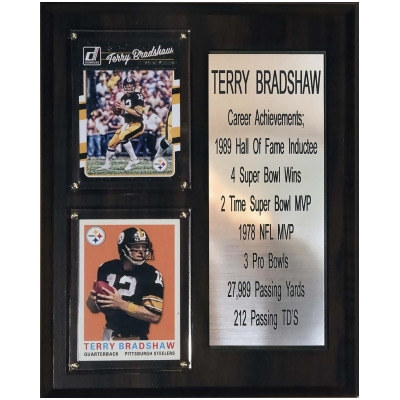 C & I Collectables 810TBRADSHAWST 8 x 10 in. Terry Bradshaw MLB Pittsburgh Steelers Career Stat Plaque 