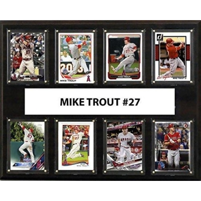 C & I Collectables 1215TROUT8C 12 x 15 in. Mike Trout MLB Los Angeles Angels Giants 8 Card Plaque 