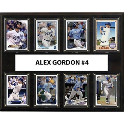 C & I Collectables 1215GORDON8C 12 x 15 in. Alex Gordon MLB Kansas City Royals 8 Card Plaque 