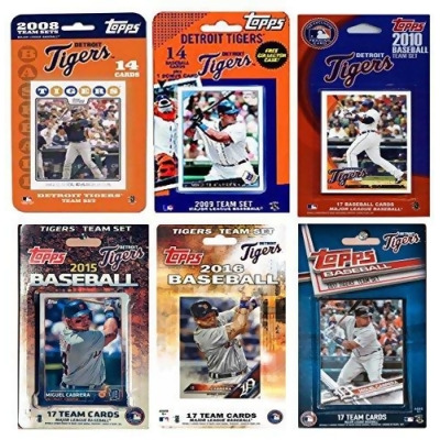 C & I Collectables TIGERS617TS MLB Detroit Tigers 6 Different Licensed Trading Card Team Sets 