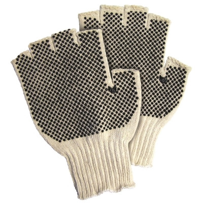Box Partners GLV1023S Fingerless PVC Dot Knit Gloves - Small - 12 Pairs per Case 