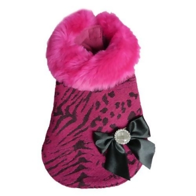 Pooch Outfitters PBFC-S Belle Fur Coat, Pink - Small 