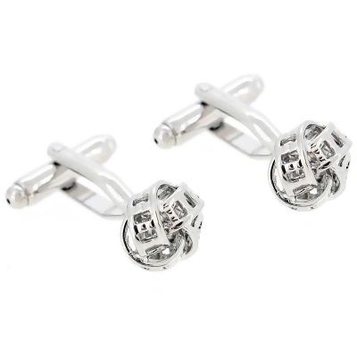 Fantasyard Double Ended Love Knot Cufflinks - Silver - 0.5 x 0.5 in. 