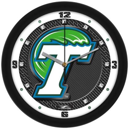 Tulane University Green Wave - Carbon Fiber Textured Wall Clock