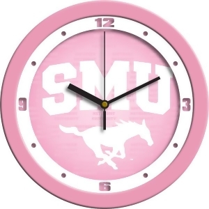 Suntime St-co3-smu-pwclock Southern Methodist University Mustangs-Pink Wall Clock - All