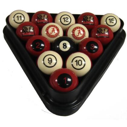 Wave7 ALABBS100N University of Alabama Crimson Tide Billiard Numbered Ball Set