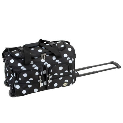 Rockland PRD322-BLACK DOTS 22 in. Rolling Duffle Bag Rockland 