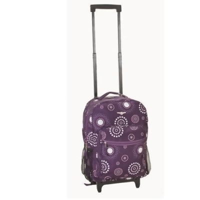 Rockland R01-PURPLE PEARL 17 in. Rolling Backpack Rockland 