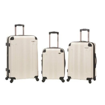 Rockland F190-WHITE Luggage Set - White 3 Pieces 