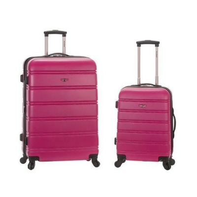 Rockland F225-MAGENTA Expandable Spinner Luggage Set - Magenta 2 Pieces 