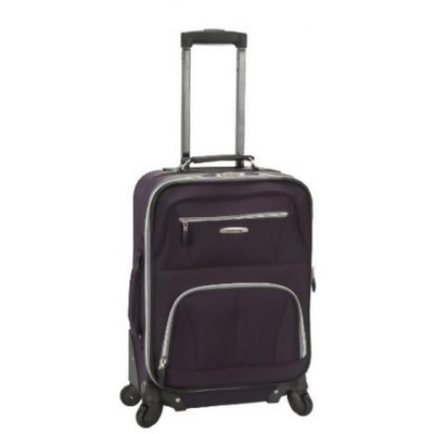 Rockland F2281-PURPLE PASADENA 19 in. EXPANDABLE SPINNER CARRY ON - PURPLE 