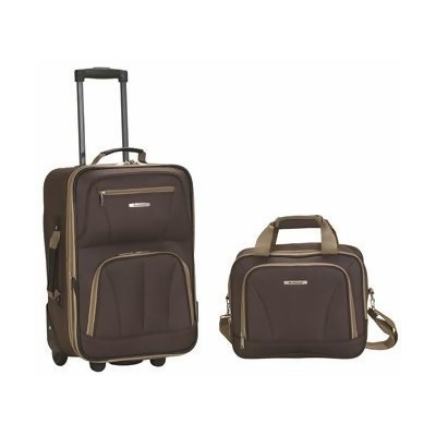 Rockland F102-BROWN 2 PC LUGGAGE SET - BROWN 