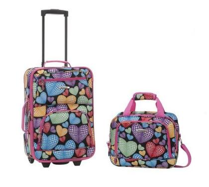 Rockland F102-NEWHEART Upright Luggage Set - Newheart