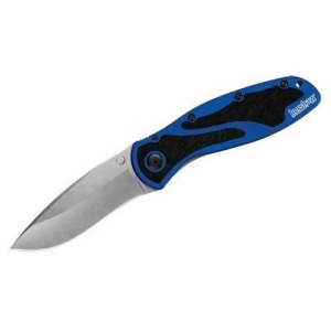 Kershaw Ker1670nbsw Blur Navy Blue Stonewashed Assisted Folding Knife 3.4 in. Plain Edge - All