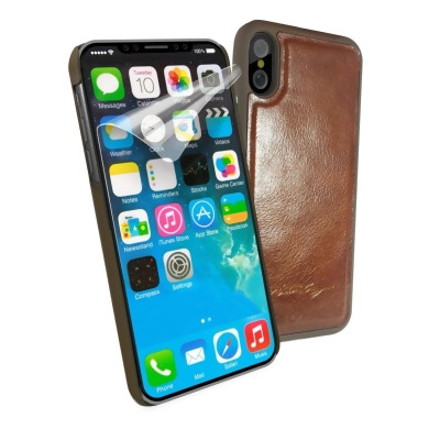 Tuff Luv C3-93 Alston Craig Magnetic Shell Replacement Vintage Leather Case for Apple iPhone X - Brown 