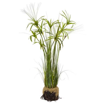 Nearly Natural 4566 Papyrus Plant with Faux Soil 