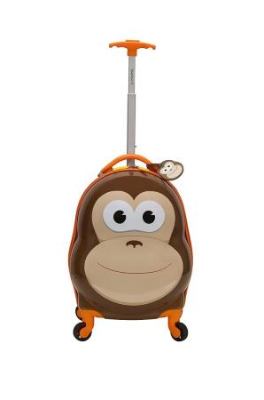 Rockland JR B02-MONKEY Monkey Printed Polycarbonate Carry On Luggage 