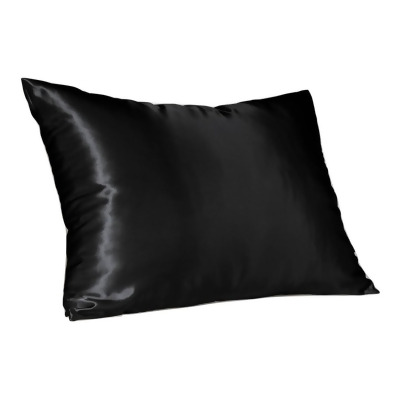 Sweet Dreams 4100QBLK Satin Pillowcase with Hidden Zipper Queen - Black 