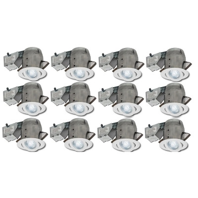 Nadair Cp378l Pr12bn 4 In Led Swivel Recessed Light For Par20 Brushed Nickel Pack Of 12