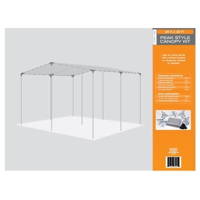Ahc 7500044 20 X 20 Ft Heavy Duty Carport Canopy Tarp Silver From