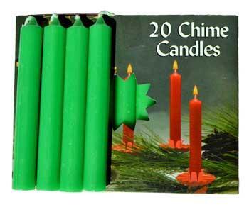 Azure Green C4EG 4 x 0.37 in. Emerald Green Chime Candle - Pack of 20 