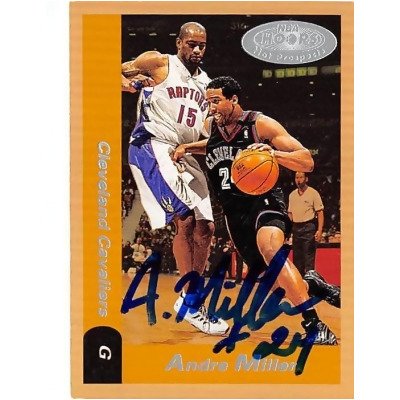 Autograph Warehouse 409436 Andre Miller Autographed Basketball Card - Cleveland Cavaliers SC 2000 NBA Hoops Hot Prospects No.115 Refractor 