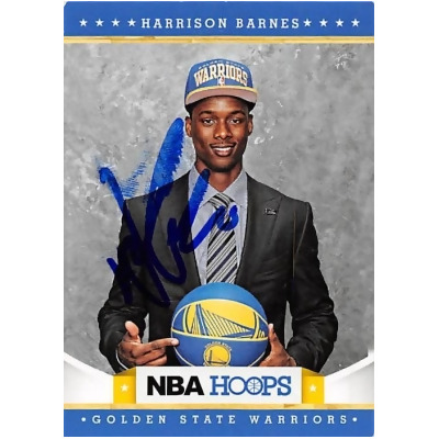 Autograph Warehouse 388451 Harrison Barnes Autographed Basketball Card - Golden State Warriors 2012 Panini Hoops No.281 Rookie 
