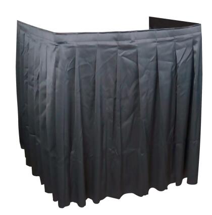 Unique Product Solutions SKIRT-34-4A 84 x 30 in. AV Cart Skirting - 4-Sided Accordian - Black 
