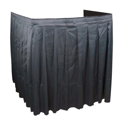 Unique Product Solutions SKIRT-38-3A 94 x 38 in. AV Cart Skirting - 3-Sided Accordian - Black 