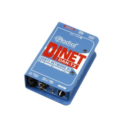 Radial Engineering RAD-DINET-DAN-TX Dante Network Transmitter with Stereo DI Inputs & Digital Out 
