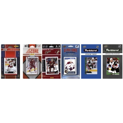 C & I Collectables COYOTES617TS NHL Arizona Coyotes 6 Different Licensed Trading Card Team Sets 
