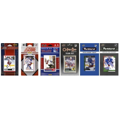 C & I Collectables NYR617TS NHL New York Rangers 6 Different Licensed Trading Card Team Sets 