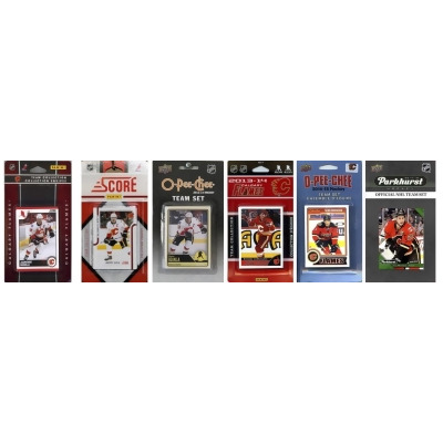 C & I Collectables FLAMES617TS NHL Calgary Flames 6 Different Licensed Trading Card Team Sets 